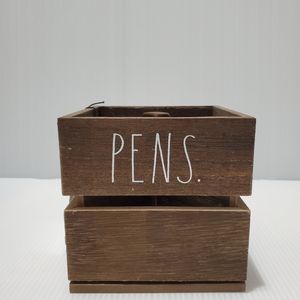 Rae Dunn Rotating Wooden Pens Holder.